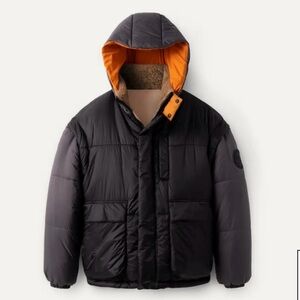 UGG All Gender Kristian Conv Puffer Coat Jacket Black / Cream NWT Size S/M